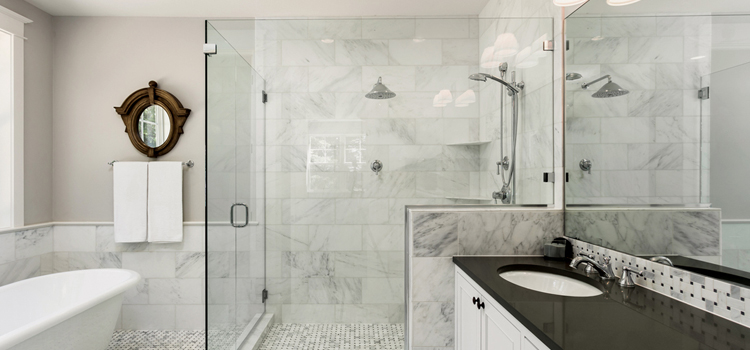 bathroom shower door installation in Ramona